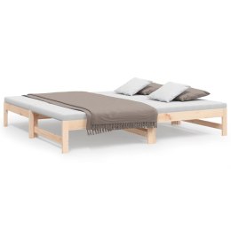  Łóżko rozsuwane, 2x(75x190) cm, lite drewno sosnowe Lumarko!