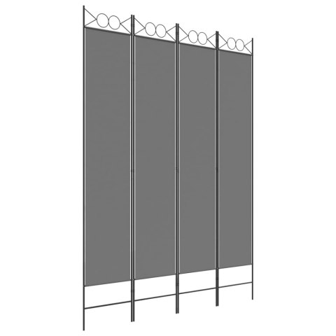  Parawan 4-panelowy, antracytowy, 160x220 cm, tkanina Lumarko!
