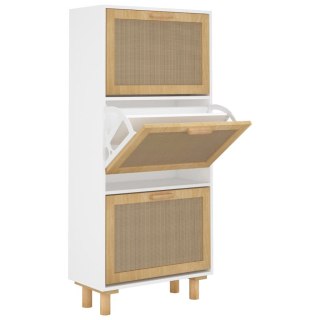  Szafka na buty, biała, 52x25x115 cm, materiał drewnopochodny Lumarko!