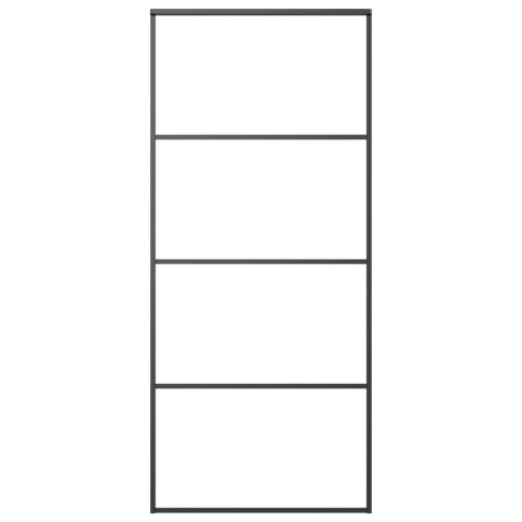  Drzwi przesuwne z osprzętem, 90x205 cm, szkło ESG i aluminium Lumarko!