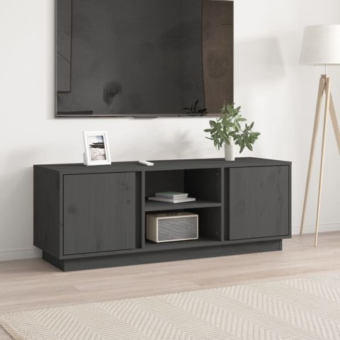  Szafka pod telewizor, szara, 110x35x40,5cm, lite drewno sosnowe Lumarko!