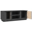  Szafka pod telewizor, szara, 110x35x40,5cm, lite drewno sosnowe Lumarko!