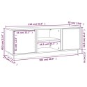  Szafka pod telewizor, szara, 110x35x40,5cm, lite drewno sosnowe Lumarko!