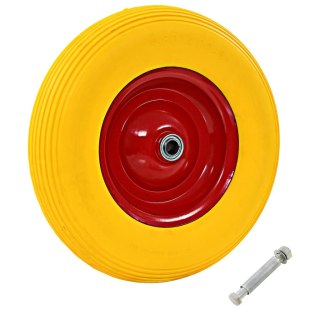  Koło do taczki z osią, pełne, poliuretan, 4.00-8, 390 mm Lumarko!