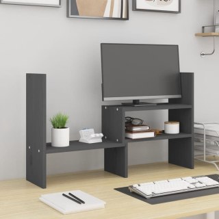  Podstawka na monitor, szara, (39-72)x17x43 cm, drewno sosnowe Lumarko!