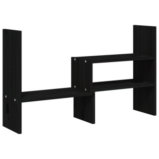  Podstawka na monitor, czarna, (39-72)x17x43 cm, drewno sosnowe Lumarko!