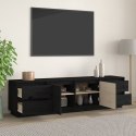  Szafka pod telewizor, czarna 176x37x47,5cm, lite drewno sosnowe Lumarko!