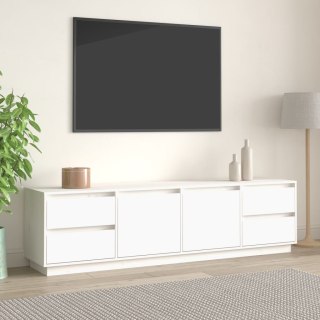  Szafka pod telewizor, biała, 176x37x47,5cm, lite drewno sosnowe Lumarko!