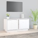  Szafka pod telewizor, biała, 80x35x40,5 cm, lite drewno sosnowe Lumarko!