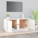 Szafka pod telewizor, biała, 80x35x40,5 cm, lite drewno sosnowe Lumarko!