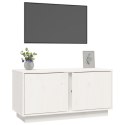  Szafka pod telewizor, biała, 80x35x40,5 cm, lite drewno sosnowe Lumarko!
