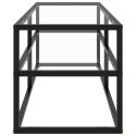  Szafka pod telewizor, czarna z hartowanym szkłem, 120x40x40 cm Lumarko!