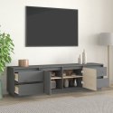  Szafka pod telewizor, szara 176x37x47,5 cm, lite drewno sosnowe Lumarko!
