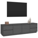  Szafka pod telewizor, szara 176x37x47,5 cm, lite drewno sosnowe Lumarko!