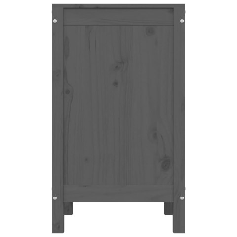  Skrzynia na pranie, szara, 44x44x76 cm, lita sosna Lumarko!