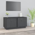  Szafka pod telewizor, szara, 80x35x40,5 cm, lite drewno sosnowe Lumarko!