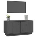  Szafka pod telewizor, szara, 80x35x40,5 cm, lite drewno sosnowe Lumarko!