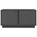  Szafka pod telewizor, szara, 80x35x40,5 cm, lite drewno sosnowe Lumarko!