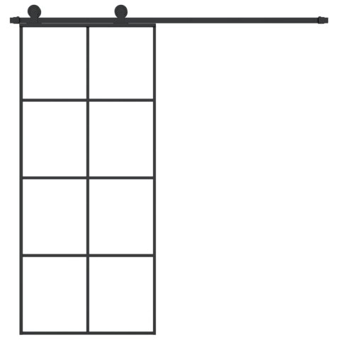  Drzwi przesuwne z osprzętem, 90x205 cm, szkło ESG i aluminium Lumarko!