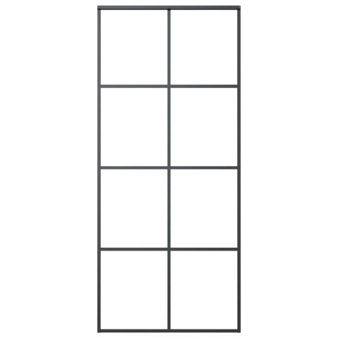  Drzwi przesuwne z osprzętem, 90x205 cm, szkło ESG i aluminium Lumarko!