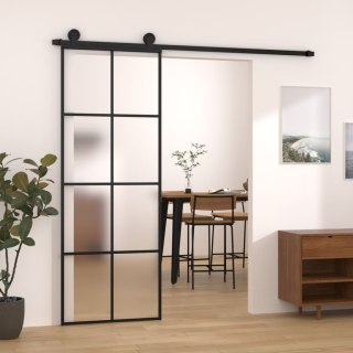 Drzwi przesuwne z osprzętem, szkło ESG i aluminium, 76x205 cm Lumarko!