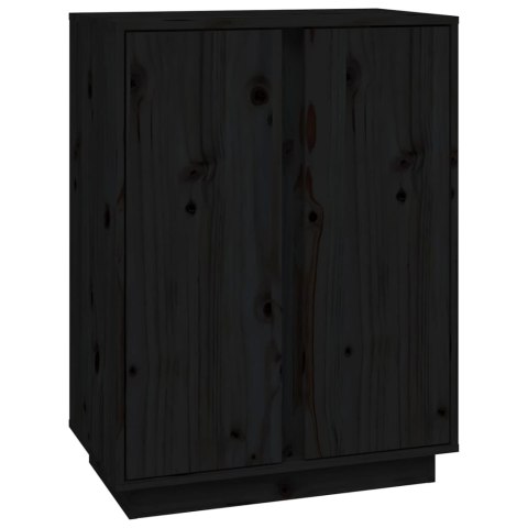  Szafka, czarna, 60x35x80 cm, lite drewno sosnowe Lumarko!