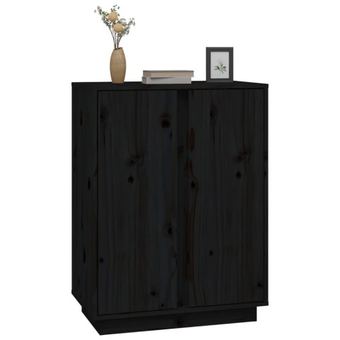  Szafka, czarna, 60x35x80 cm, lite drewno sosnowe Lumarko!