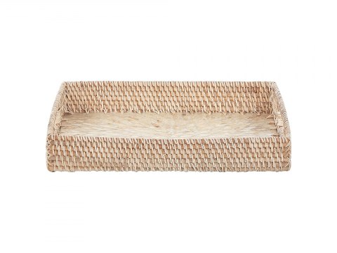  Zestaw 2 tac dekoracyjnych z rattanu naturalny NDEBELE