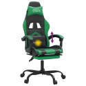  Obrotowy fotel gamingowy z podnóżkiem, czarno-zielony Lumarko!