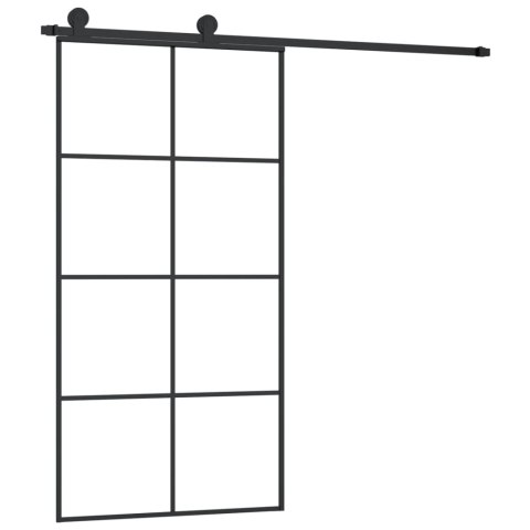  Drzwi przesuwne a akcesoriami, 102,5x205 cm, ESG i aluminium Lumarko!