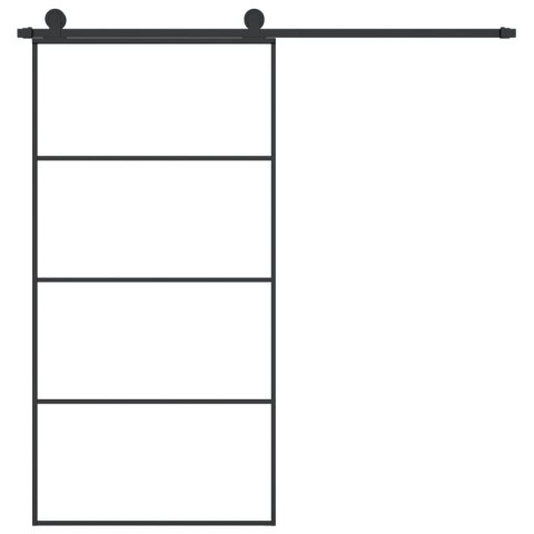  Drzwi przesuwne a akcesoriami, 102,5x205 cm, ESG i aluminium Lumarko!