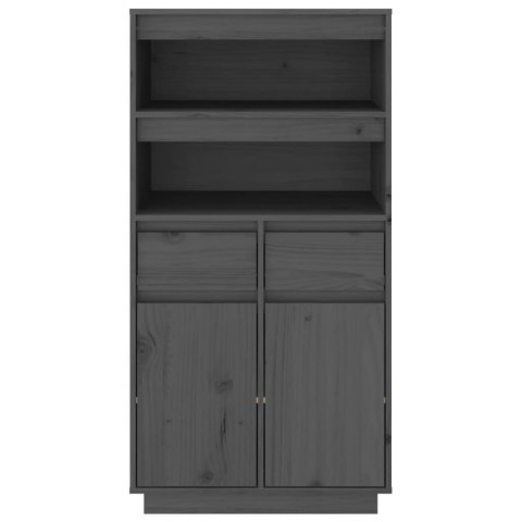 Szafka, szara, 60x40x116,5 cm, lite drewno sosnowe Lumarko!