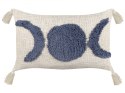  2 bawełniane poduszki dekoracyjne 35 x 55 cm beżowo-niebieskie LUPINUS Lumarko!