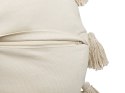  2 bawełniane poduszki dekoracyjne z frędzlami ⌀ 45 cm beżowa MADIA Lumarko!