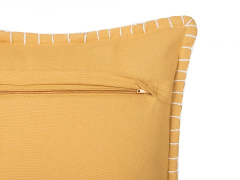  2 poduszki dekoracyjne tłoczone 45 x 45 cm żółte KAVALAM