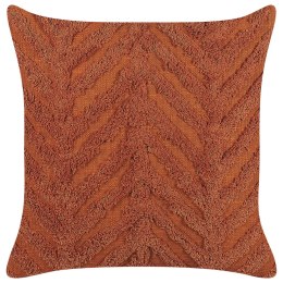  Bawełniana poduszka dekoracyjna geometryczny wzór 45 x 45 cm pomarańczowa LEWISIA Lumarko!