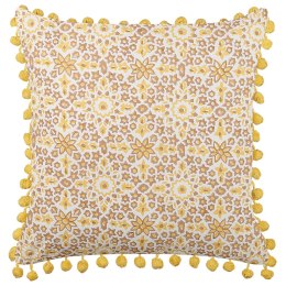  Bawełniana poduszka dekoracyjna w kwiaty wzór 45 x 45 cm żółta LYCROIS Lumarko!