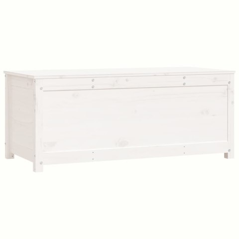  Skrzynia do przechowywania, biała, 110x50x45,5 cm, lita sosna Lumarko!