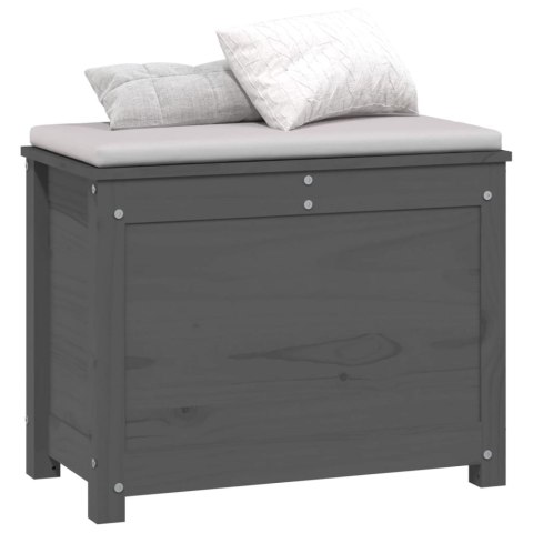  Skrzynia do przechowywania, szara, 60x32x45,5 cm, lita sosna Lumarko!