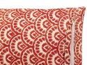  2 bawełniane poduszki dekoracyjne w geometryczny wzór 45 x 45 cm czerwone RHUS Lumarko!
