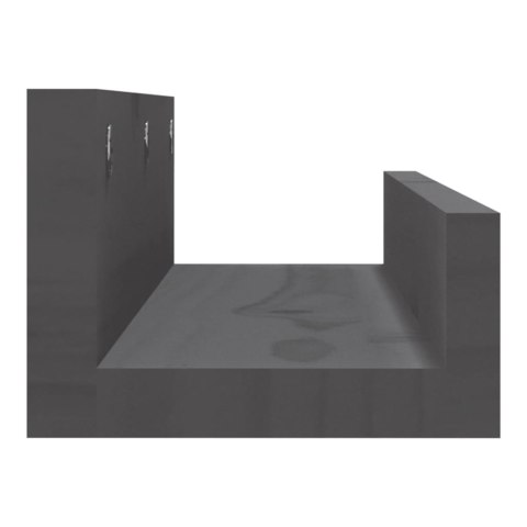  Półki ścienne, 2 szt., szare, 50x12x9 cm, drewno sosnowe Lumarko!