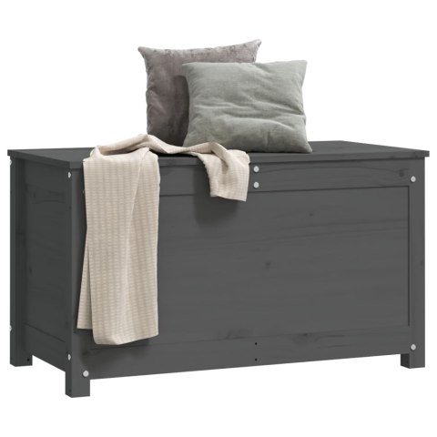  Skrzynia do przechowywania, szara, 80x40x45,5 cm, lita sosna Lumarko!