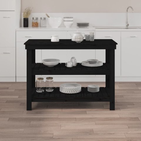  Stolik roboczy, czarny, 110,5x50x80 cm, lite drewno sosnowe Lumarko!