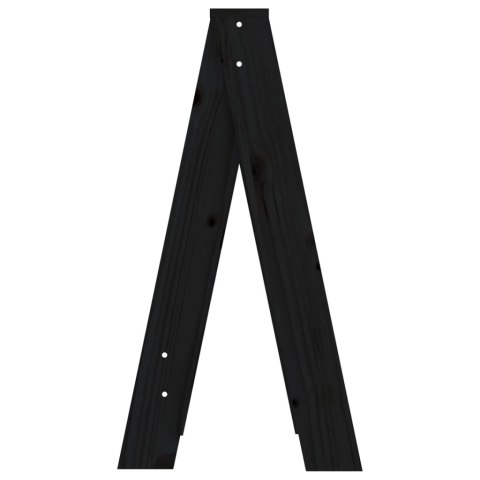  Stołki, 2 szt., czarne, 40x40x75 cm, lite drewno sosnowe Lumarko!