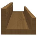  Półki ścienne, 2 szt., miodowy brąz, 80x12x9 cm, drewno sosnowe Lumarko!