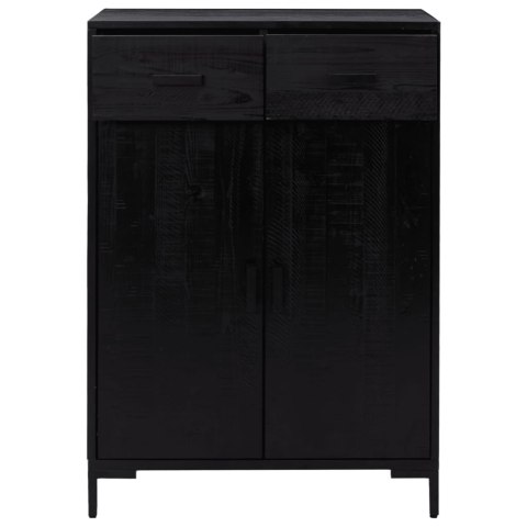  Szafka na buty, czarna, 75x40x110 cm, drewno sosnowe z odzysku Lumarko!