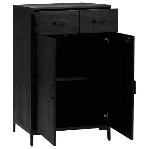  Szafka na buty, czarna, 75x40x110 cm, drewno sosnowe z odzysku Lumarko!