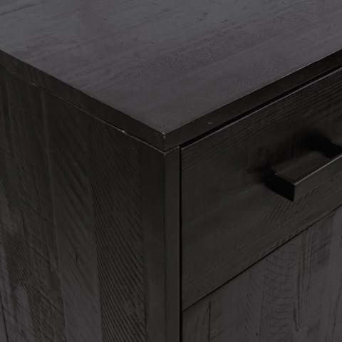  Szafka na buty, czarna, 75x40x110 cm, drewno sosnowe z odzysku Lumarko!