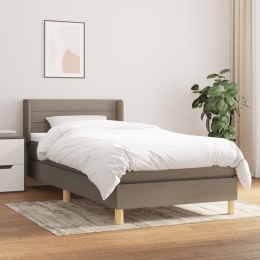  Łóżko kontynentalne z materacem, taupe, tkanina, 90x200 cm Lumarko!
