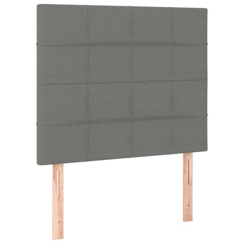  Łóżko kontynentalne z materacem, ciemnoszara tkanina 90x190 cm Lumarko!